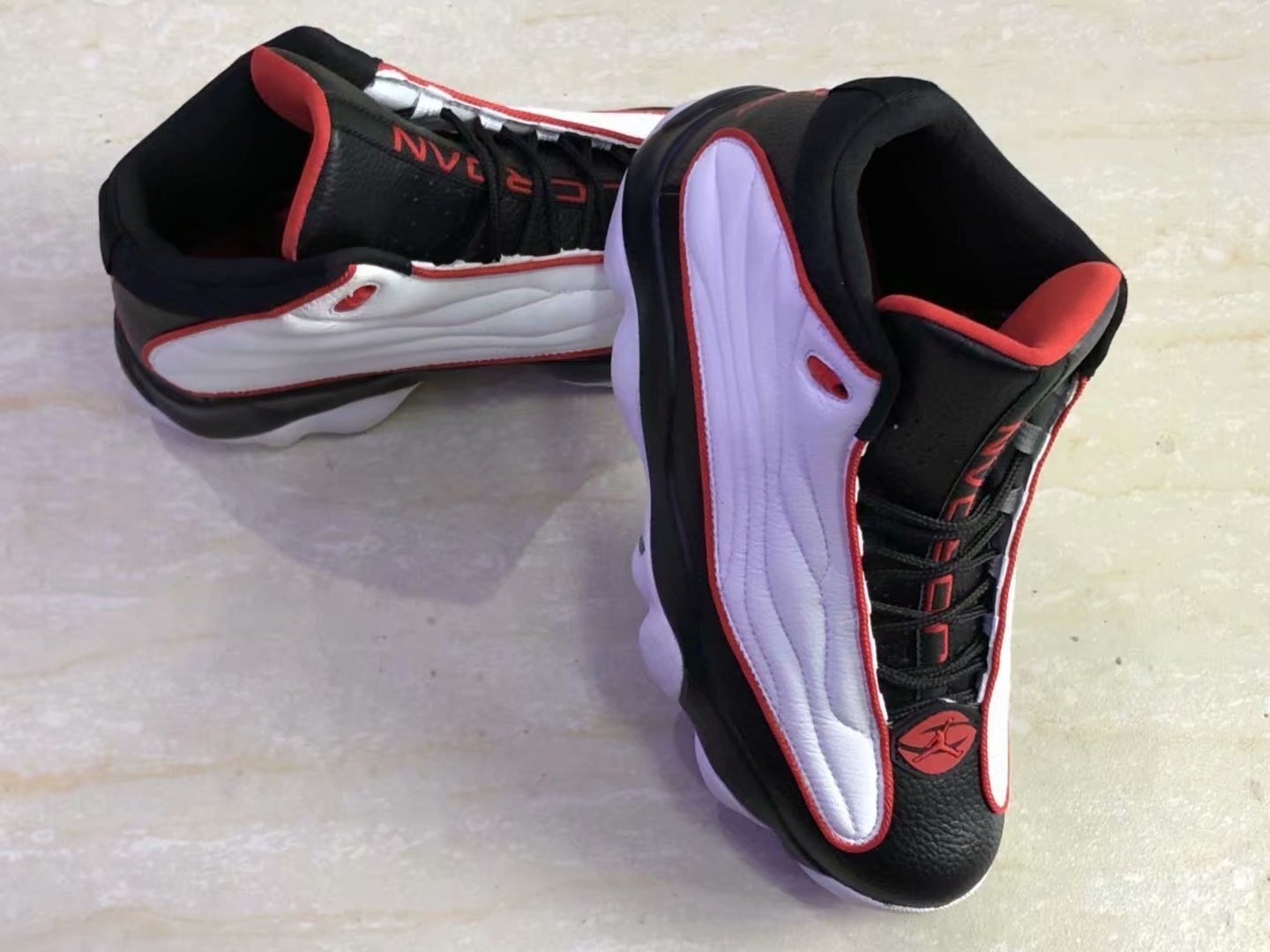 Men Air Jordan 13.5 White Black Red Shoes - Click Image to Close